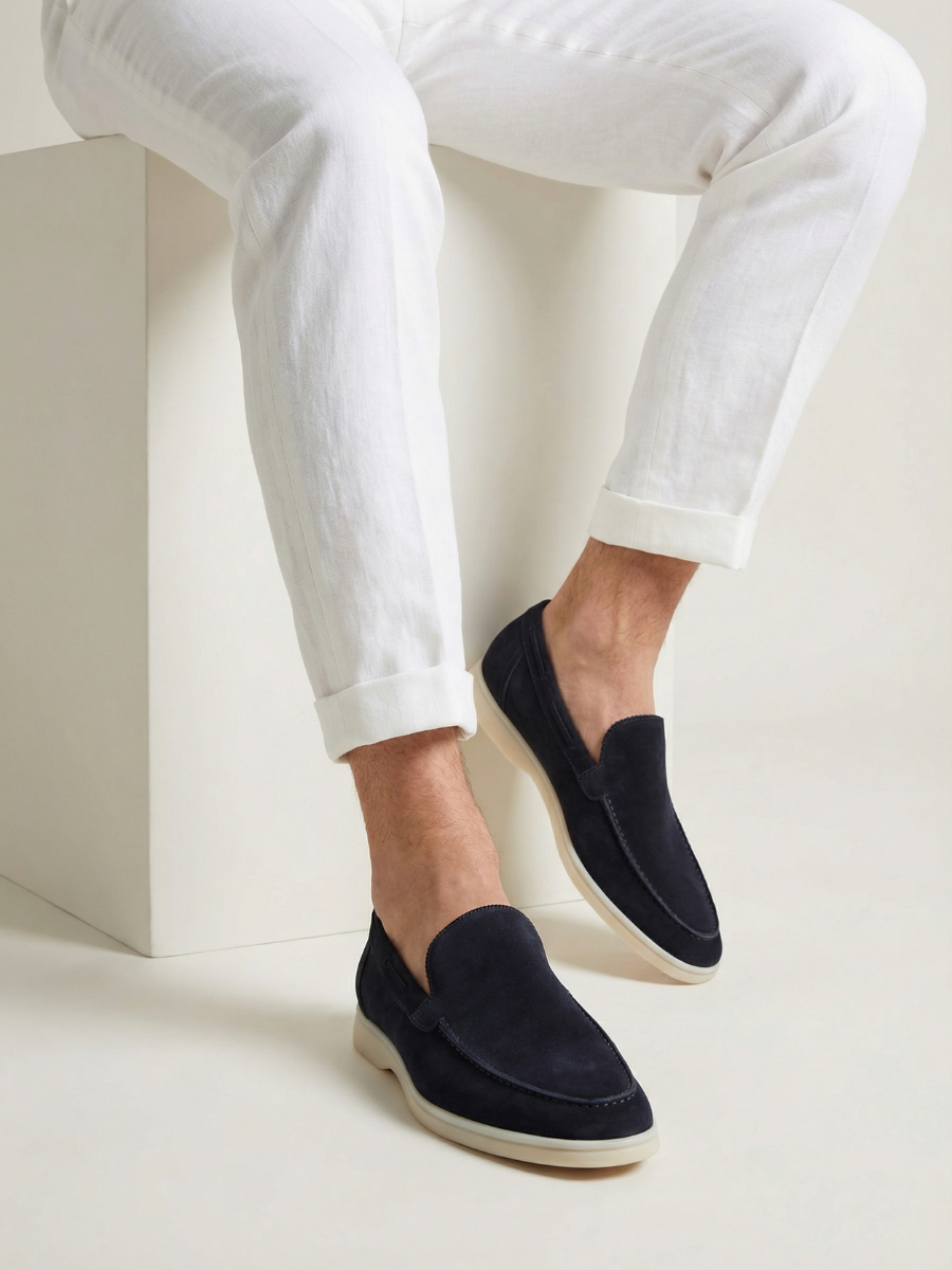 Mocassini da yacht blu navy