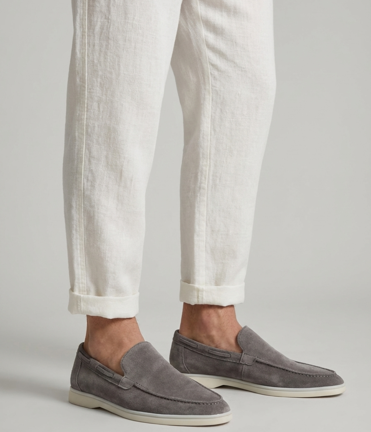 Pantaloni di lino bianchi