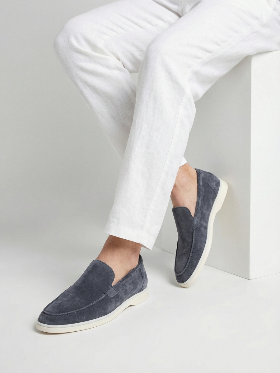 Mocassini Yacht Blu Acciaio