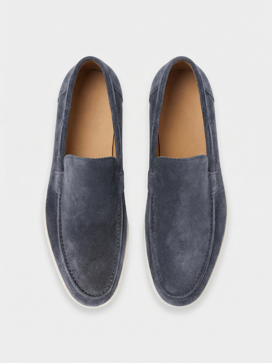 Yacht-Slipper aus Stahlblau
