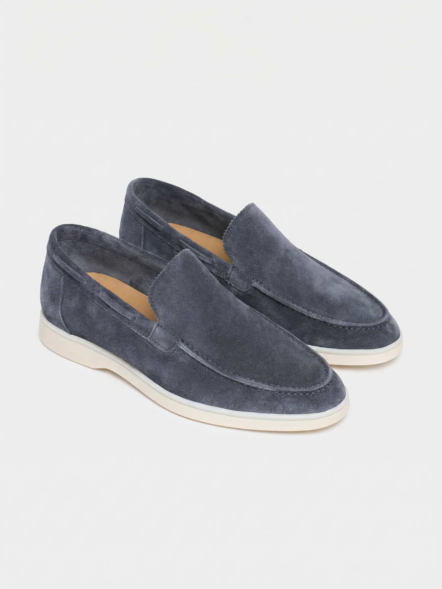 Yacht-Slipper aus Stahlblau