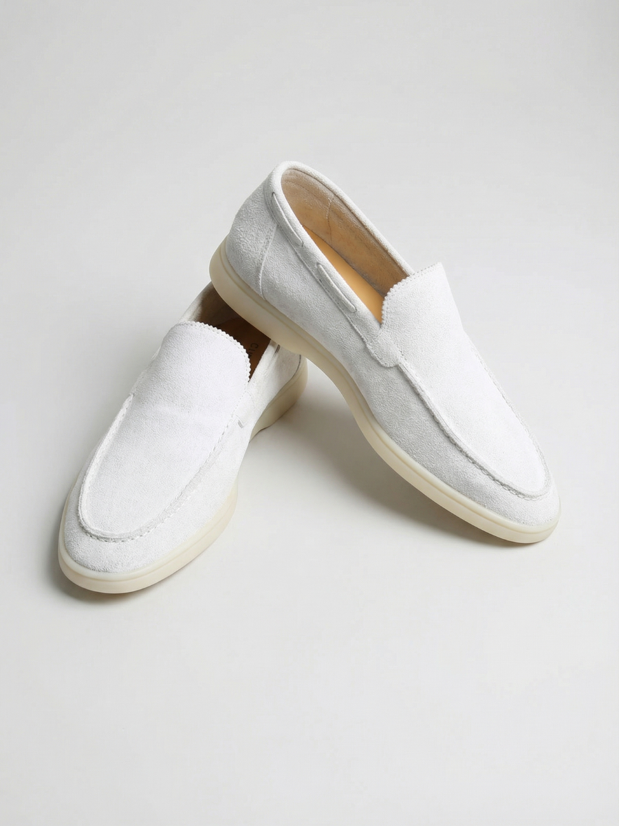 Weiße Yacht-Loafer