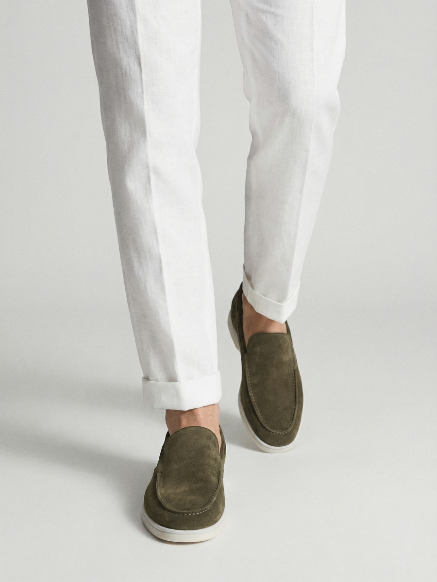 Mocassini da barca Olive