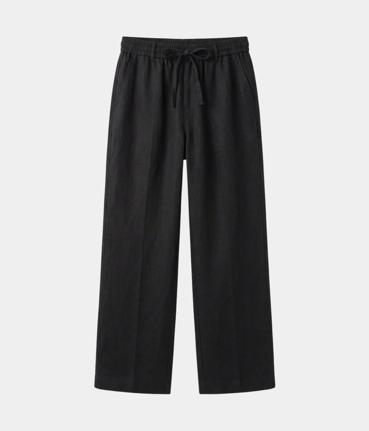 Schwarze Leinenhose