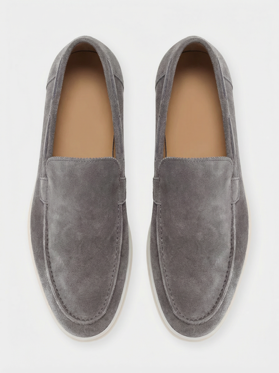 Graue Yacht-Slipper