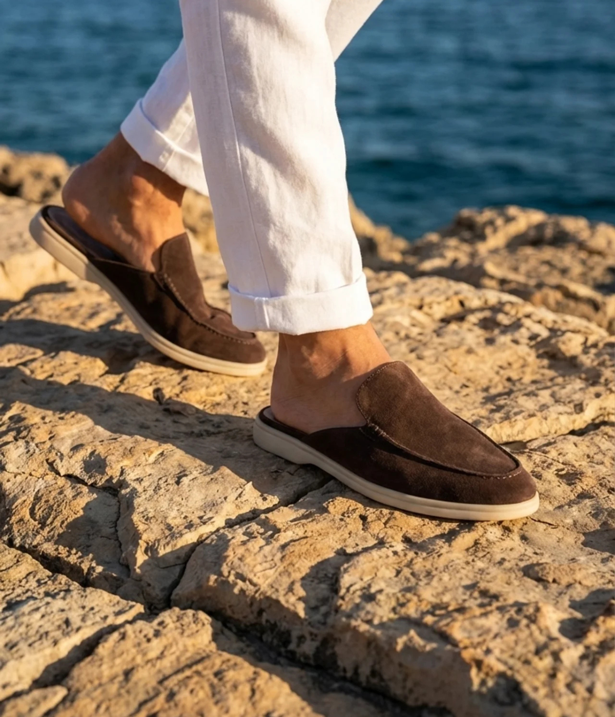 Braune Positano-Pantolette