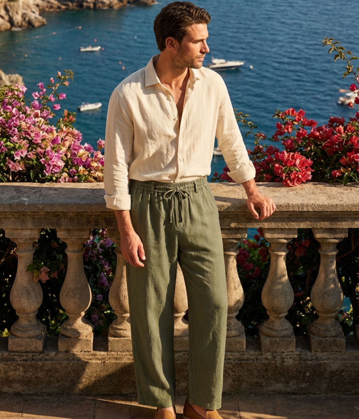 Leinenhose Olive