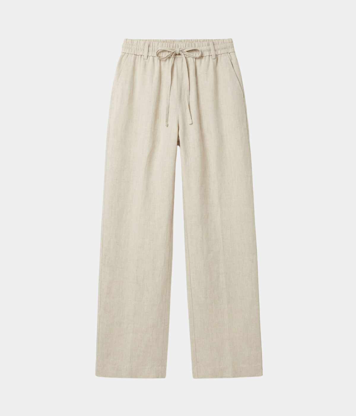 Pantaloni in lino beige
