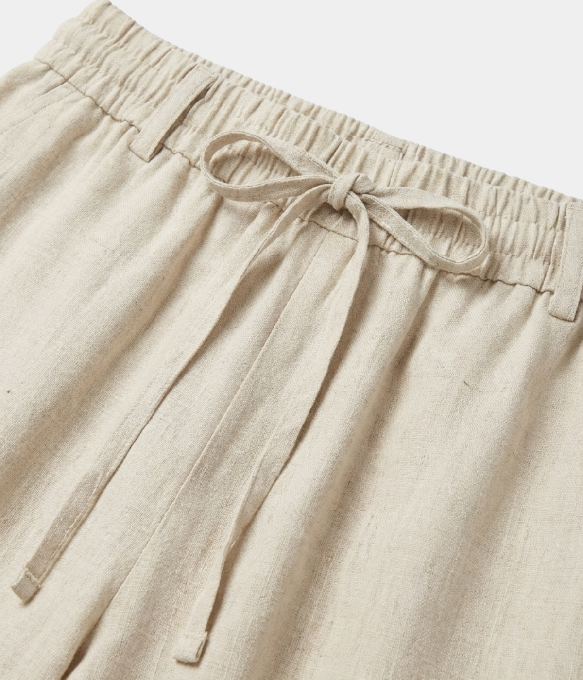Beige Leinenhose