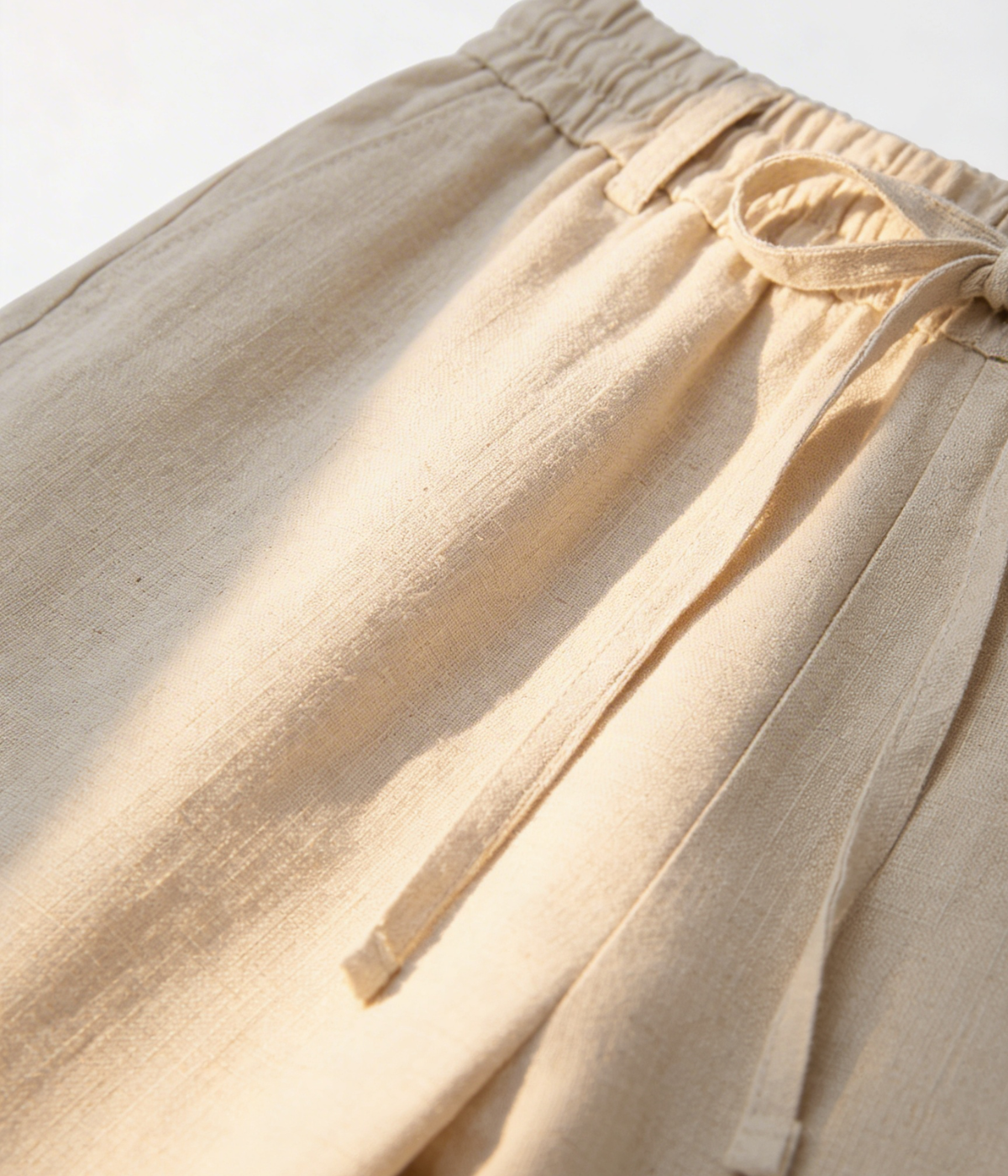 Beige Leinenhose