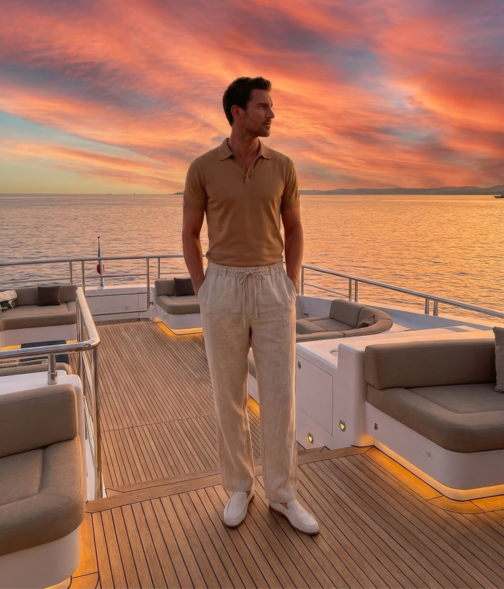 Beige Linen Trousers