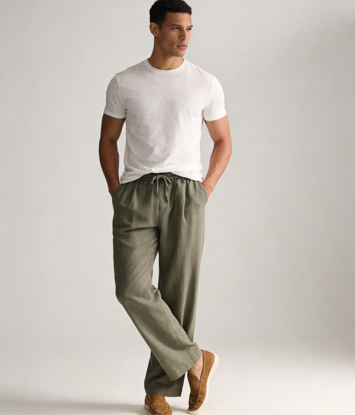 Leinenhose Olive