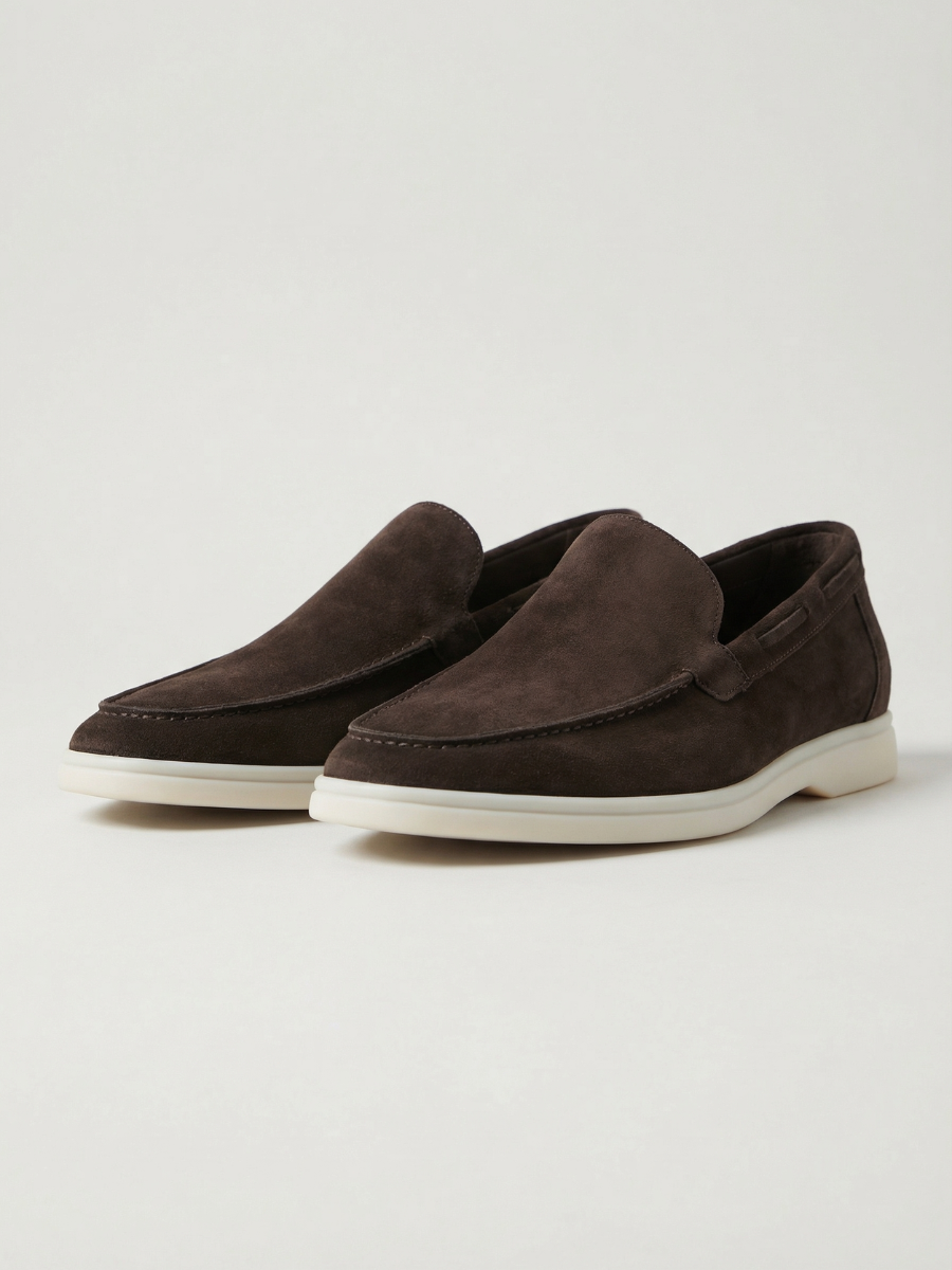 Warmgraue Yacht-Slipper
