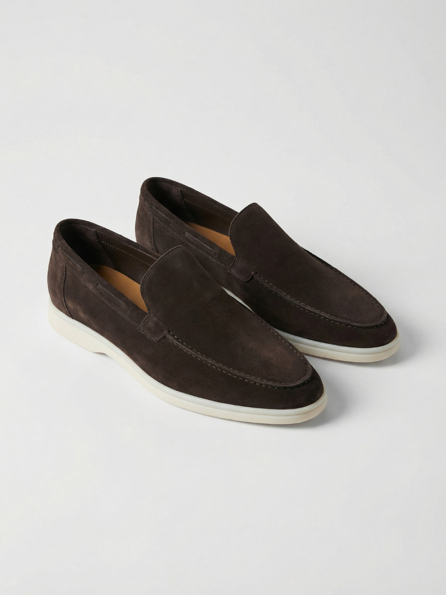 Warmgraue Yacht-Slipper