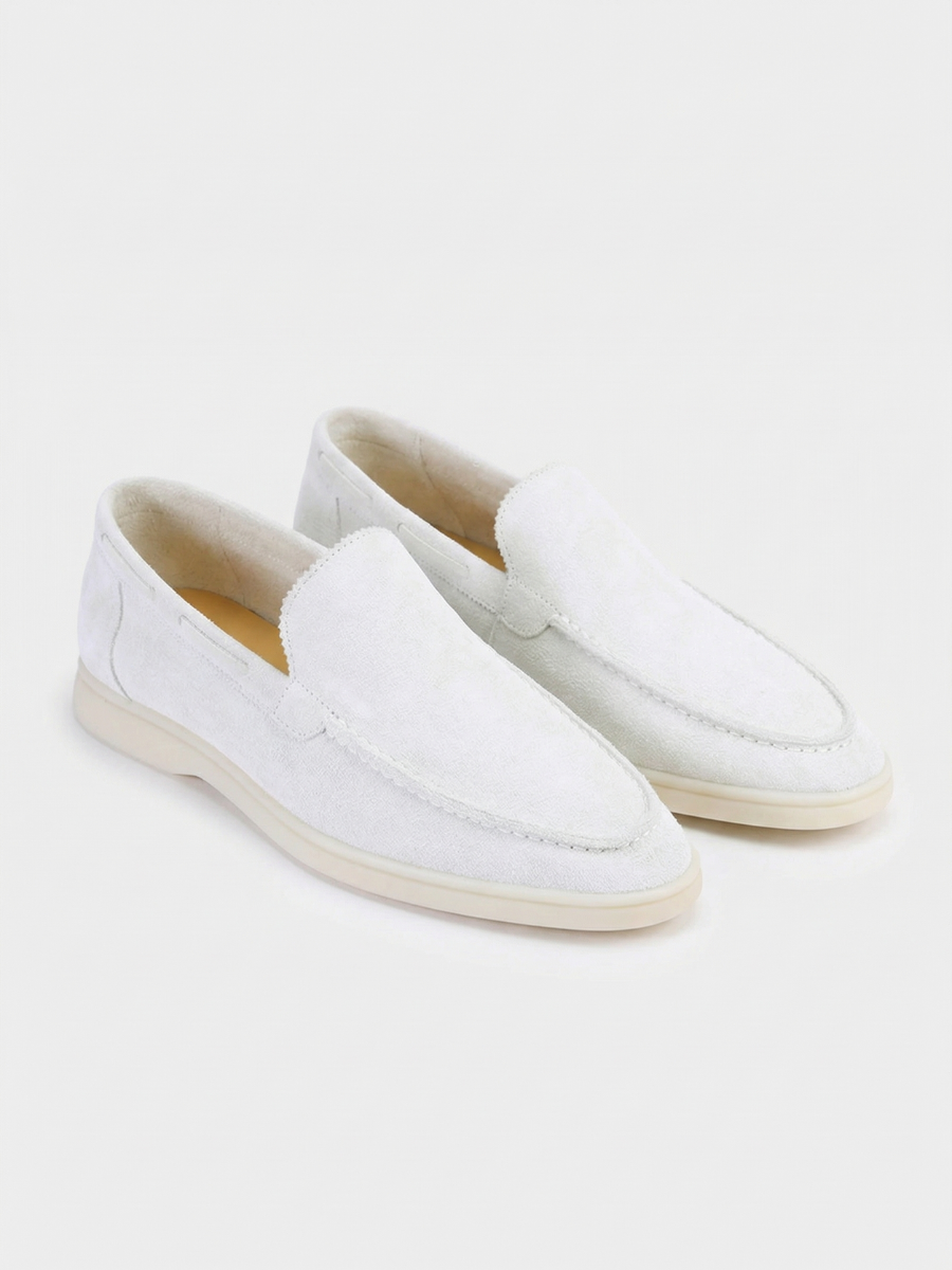 Weiße Yacht-Loafer
