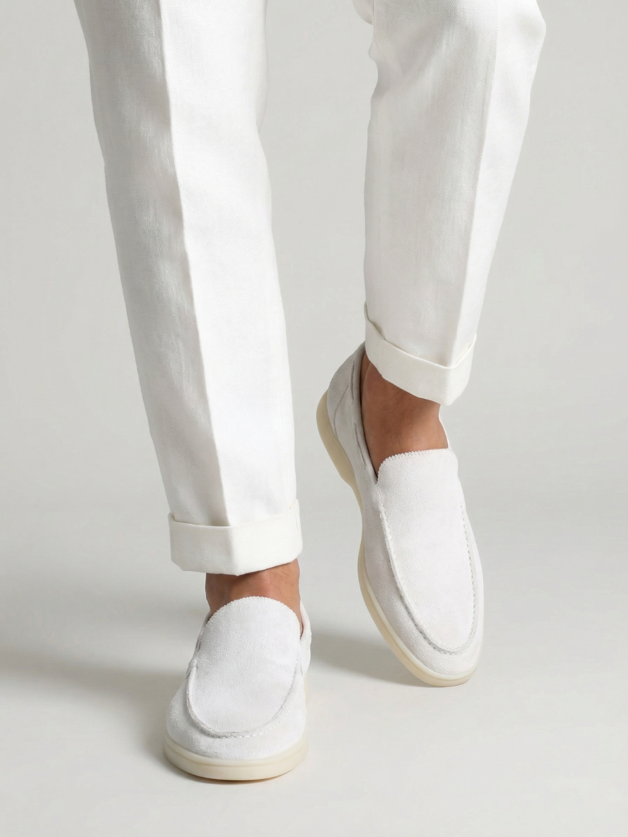 Weiße Yacht-Loafer